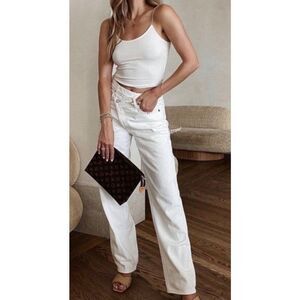 NWOT Agolde - Criss-Cross mid-rise straight jeans, $298 Sz 28 B44